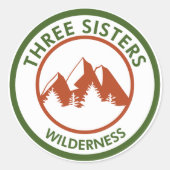 Drie zussen Wilderness Ronde Sticker (Voorkant)