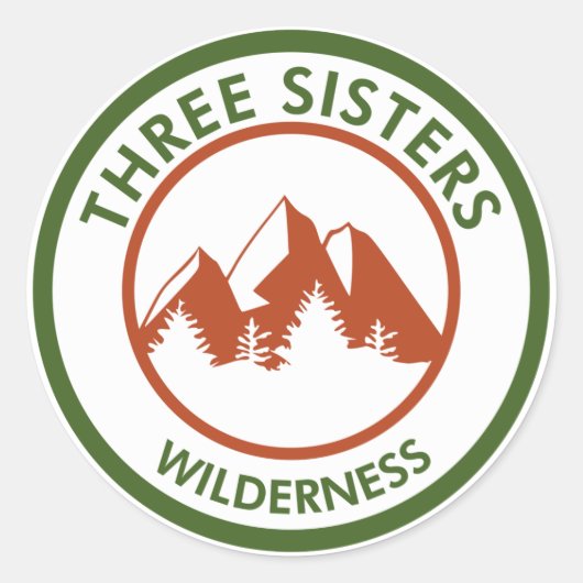Drie zussen Wilderness Ronde Sticker (Voorkant)