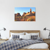 Drie Zusters in Arches National Park Canvas Afdruk (Insitu (Slaapkamer))
