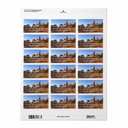 Drie zusters in Arches National Park Etiket (Full Sheet)