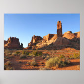 Drie zusters in Arches National Park Poster (Voorkant)