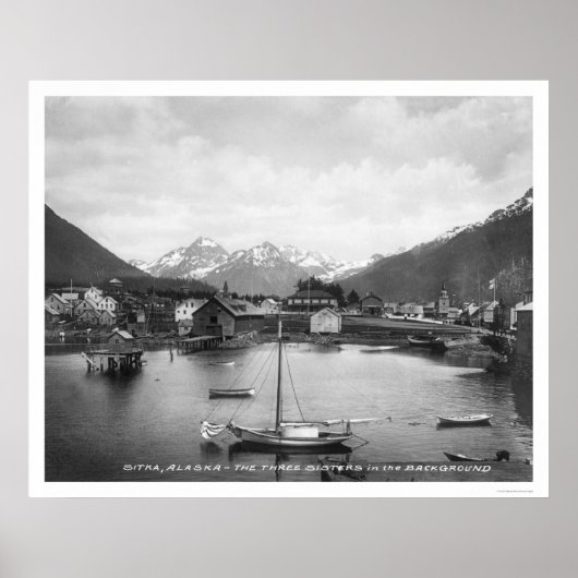 Drie zusters Mountains Sitka 1912 Poster (Voorkant)