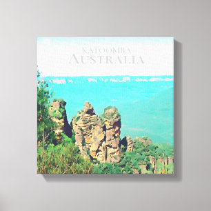Drie zusters schilderachtig Australië Canvas Afdruk