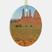 Drie zusters Stone Formation in Monument Valley Keramisch Ornament (Rechts)