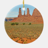 Drie zusters Stone Formation in Monument Valley Keramisch Ornament (Achterkant)