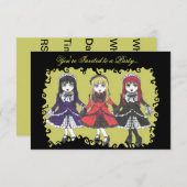 Drie zusters-uitnodiging kaart (Voorkant / Achterkant)