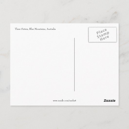 drie zusters uitzicht briefkaart (Achterkant)