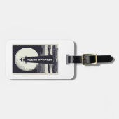 Drie zusters vuurtoren Massachusetts Moon Bagagelabel (Voorkant horizontaal)