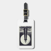 Drie zusters vuurtoren Massachusetts Moon Bagagelabel (Voorkant verticaal)