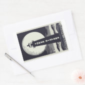 Drie zusters vuurtoren Massachusetts Moon Rechthoekige Sticker (Envelop)