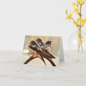 Drie zwaluwen - leeg Wenskaart Kaart (Gele Bloem)