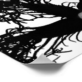 Drie zwarte bloemen poster (Hoek)