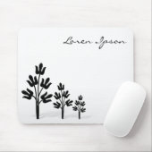 Drie zwarte bomen muismat (Met muis)