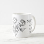 Drie zwarte en witte rozen Moederdag Koffiemok (Voorkant rechts)