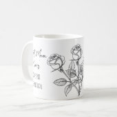 Drie zwarte en witte rozen Moederdag Koffiemok (Voorkant links)