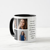 Drie zwarte foto-monogram mok (Voorkant links)