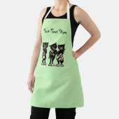 Drie zwarte kat muzikanten muziekinstrumenten groe schort (Insitu)