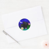 Drie zwarte katten bij nacht Stickers (Envelop)