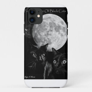 Drie zwarte katten en de maan Case-Mate iPhone case