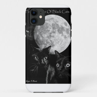 Drie zwarte katten en de maan Case-Mate iPhone case