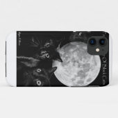 Drie zwarte katten en de maan Case-Mate iPhone case (Achterkant (horizontaal))
