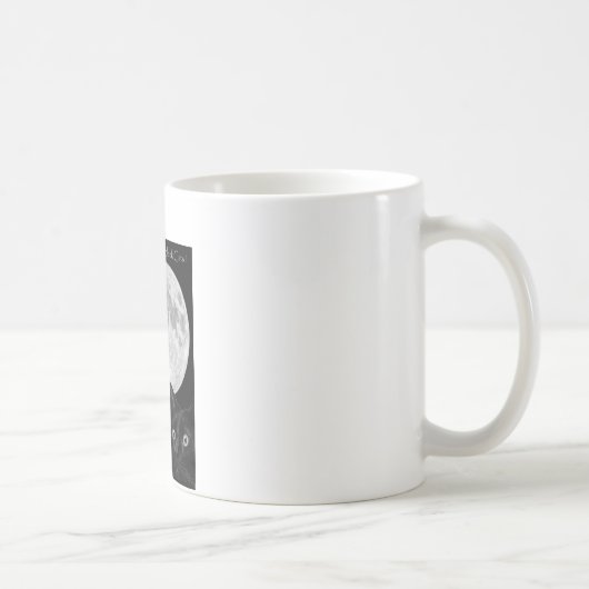 Drie zwarte katten en de maan. koffiemok (Rechts)