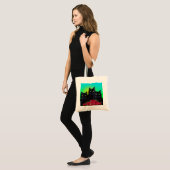 Drie zwarte katten en rode rozen Canvas tas (Voorkant (model))