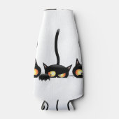 Drie zwarte katten flesjeskoeler (Voorkant)