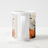 Drie zwarte katten met Petten op Halloween Grote Koffiekop (Achterkant)