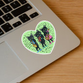 Drie zwarte katten spelen muziek Groene Hart Sticker