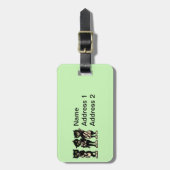 Drie zwarte katten spelen muziek instrumenten groe bagagelabel (Voorkant verticaal)