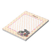 Drie zwarte labrador Puppies Cartoon Notitieblok (Linkerzijde)