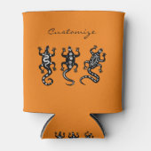 Drie zwarte lizards Thunder_Cove Southwest Style Blikjeskoeler (Voorkant)