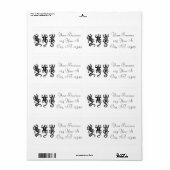 Drie zwarte lizards Thunder_Cove Southwest Style Etiket (Full Sheet)