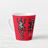 Drie zwarte lizards Thunder_Cove Southwest Style Latte Mok (Linkerhoek)