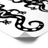 Drie zwarte lizards Thunder_Cove Southwest Style Poster (Hoek)