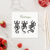 Drie zwarte lizards Thunder_Cove Southwest Style Servet (Insitu)