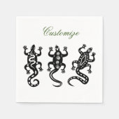 Drie zwarte lizards Thunder_Cove Southwest Style Servet (Voorkant)