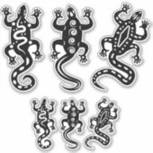 Drie zwarte lizards Thunder_Cove Southwest Style Sticker (Voorkant)