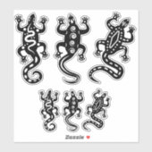 Drie zwarte lizards Thunder_Cove Southwest Style Sticker (Vel)