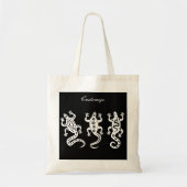 Drie zwarte lizards Thunder_Cove Southwest Style Tote Bag (Voorkant)