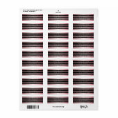 Drie zwarte strepen & Roos Gold | Retouradres Etiket (Full Sheet)