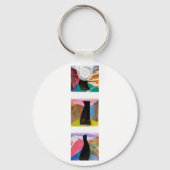 Drie zwarte vaten sleutelhanger (Voorkant)