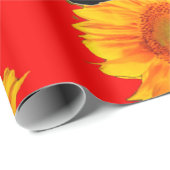 DRIE ZWARTE VOGELS OP ZONLOWERE GEBIEDEN CADEAUPAPIER (Rol Hoek)