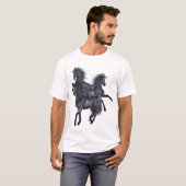 Drie zwarte Wilde Stallions Shirt (Voorkant volledig)