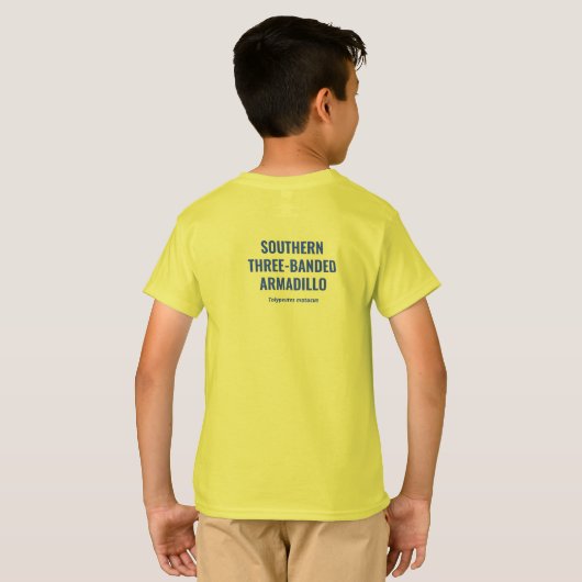 Driebanded Armadillo: Laten we Roll. T-shirt (Achterkant volledig)