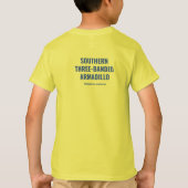 Driebanded Armadillo: Laten we Roll. T-shirt (Achterkant)