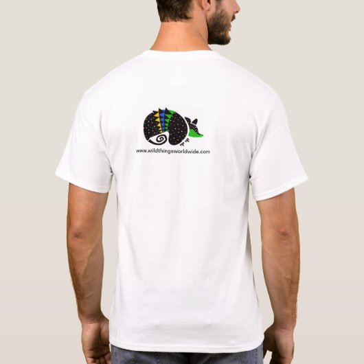 Driebandige ARMADILLO- Brazilië - Bedreigd dier T-shirt (Achterkant)