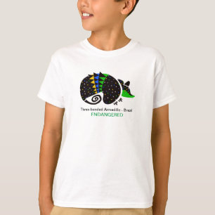 Driebandige ARMADILLO- Brazilië - Bedreigd dier T-shirt