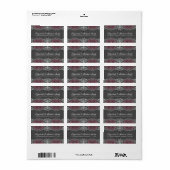 Driebasaal donkerroze damesadres Sticker label (Full Sheet)